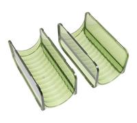 jojofuny 2 Pezzi Organizer Impilabile per Bottiglie d Acqua in Plastica Verde Supporto Stabile per Cucina e Dispensa Multiuso per Risparmio Spazio e Ordine