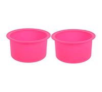 jojofuny 2 Pezzi Pentola per Sciogliere Cera Silicone Resistente Vaschetta Non Stick per Riscaldatore Cera Contenitore Pratico e Sicuro per Uso Domestico e Professionale Colore Rosa