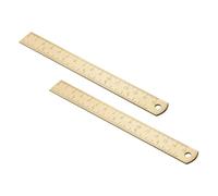 jojofuny 2 Pezzi Righelli Ottone Multiuso con Scala Resistente Al Sbiadimento Righelli Portatili Sottile e Leggeri per Disegno e Segnalibro per Studenti e Lettori