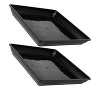 jojofuny 2 Pezzi Sottovasi Rettangolari in Plastica Spessi Vassoi Raccogli Acqua e Drenaggio Impermeabili per Vasi da Fiori da Interno Base Versatile e Facile da Pulire per Piante
