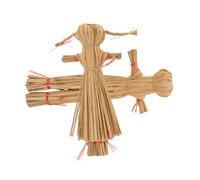 jojofuny 2 Pezzi Spaventapasseri Artigianali Uomo e Donna per Decorazioni Autunnali e Ringraziamento Figurine Intrecciate Mano per Tavolo Portico e Giardino Accessori Rustici per Scuola e