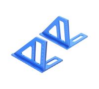 jojofuny 2 Pezzi Squadra da Falegname in Lega di Alluminio Blu, Righello Triangolare Portatile e Leggero per Misurazioni Precise in Falegnameria e Lavorazione del Legno
