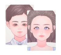 jojofuny 2 Pezzi Template per Pratica Trucco in Plastica Riutilizzabile Lavabile con Volto Maschile e Blu Strumento per Pittura Facciale e Pratica Professionale