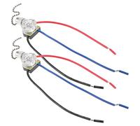 jojofuny 2 Pz interruttore ventilatore a soffitto sensore palo lampada con catena di tiro prese Doppio tappo filo pro tirare le catene catena di traino del ventilatore a soffitto rame