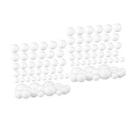 jojofuny 2 Set 2 Set di Palline di Schiuma Forme di Schiuma Artigianale Cerchi di Schiuma Rotondi Pastello Palline Sfuse Schiuma Bianca Schiuma Floreale Polistirolo 50 Pezzi*2