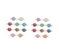 jojofuny 2 Set Charm Pendenti Creativi Per Gioielli Fai Da Te Accessori Pendenti Doppio Per Bracciali E Collane Colori Misti 10 Pezzi*2