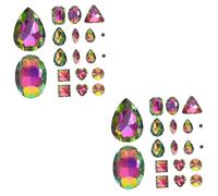 jojofuny 2 Set Decorazione per Trapano Ad Artiglio A Forma di Strass d'Argento Glitter Piccoli Strass Gemme da Cucire Artiglio Strass Cucire Strass di Lega 50 Pezzi * 2