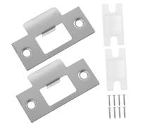jojofuny 2 set Kit Placche Scrocco Porta in Acciaio Inossidabile per Serrature Sicurezza Piastra Copertura Porta Resistente e Facile da Installare per Porte Interne ed Esterne