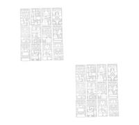 jojofuny 2 Set Modello di San Stampino da Muro Modelli per Il Disegno Cuori Riutilizzabile Stencil di Disegno Stencil di San Numero L'animale Domestico 12 Pezzi*2