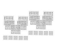 jojofuny 2 Set Patch per Trapano Viso per L'artigianato Scrapbooking Adesivi per Il Viso Gioielli Strass Viso Abbellimenti di Album Acrilico Silver 10 Fogli*2
