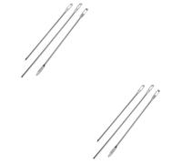 jojofuny 2 Set Strumenti per Infilare Il Cordoncino Filettatura Stringa Attrezzo Strumento di Inserimento del Filo Infila Fune Acciaio Titanio Nichelato Silver 3 Pezzi * 2