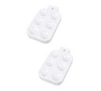 jojofuny 2 Set Tavolozza Vassoio Pittura Tavolozze Lavabile Rettangolare Padella Sorso Diviso Acquerello Palette Piatto Espositivo A Colori Miscelatore di Colori Bianca Pp 10 Pezzi*2