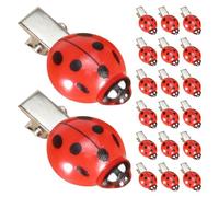 jojofuny 20 Mini Fermagli per Chioma a Forma di Coccinella Rossa, Accessori Divertenti per Chioma da Ragazza, Clip Leggere in Plastica per Scuola e Feste, Mollette Originali per Styling