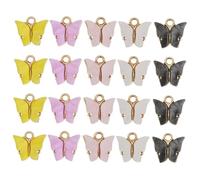 jojofuny 20 Pezzi Ciondoli Farfalle Colorate Acrilico e per Creazioni Fai da Te Gioielli Kit Pendenti Versatili per Collane Orecchini e Braccialetti Diy