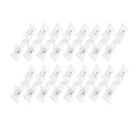 jojofuny 20 Pezzi Clip Girevole Doppia Testa per Etichette Trasparenti da Supporto per Cartelli Prezzo per Supermercato con Rotazione Regolabile per Esposizione Promozionale su Scaffali e