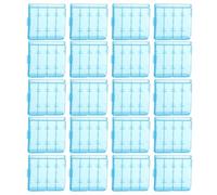 jojofuny 20 Pezzi Custodia per Batterie Aa e Aaa in Plastica Blu con Design Salvaspazio e Organizzazione Efficiente per Uso Domestico