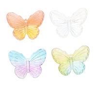 jojofuny 20 Pezzi Farfalle Decorativi per Fai da Te Accessori per Fermagli e Cerchietti Adatti per Clip e Cappelli Design Delicato e Colorazione Casual Colore Casuale