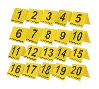 jojofuny 20 Pezzi Segnaposto Giallo Numerato in Plastica per Indagini sulla Scena del Crimine con Opzioni di Posizionamento Flessibile