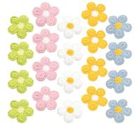 jojofuny 20 Pezzi Toppe Adesive Ricamate per Tessuti in Poliestere, Resistenti all Usura, 5cm, per Maglioni e Calzini, Decorazione DIY per Abbigliamento e Accessori