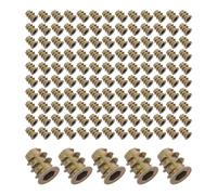 jojofuny 200 Pezzi Inserti Filettati Esagonali in Lega di Zinco Flangia M4x10 Resistenti All'usura e Stabili per Assemblaggio e Riparazione Mobili in Legno