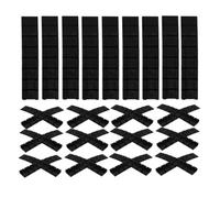 jojofuny 24 Pezzi Cunei Livellanti per Mobili, Piedini per Gambe, PP Nero | Stabilità e Bilanciamento, Riduzione Attrito e Rumore, Design Elegante, per Porte e Tavoli
