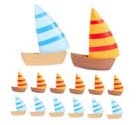jojofuny 24 Pezzi Miniature Sailing Boats Realistic Tiny Resin Sailboat Models in And Detailed Mini Decor For Fairy Gardens Dollhouses Ocean And Beach Themes