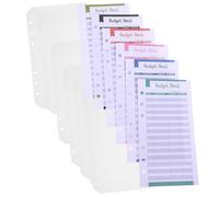 jojofuny 24 Tasche per Raccoglitori A6 Cerniera, Inserti per Fogli di Bilancio a Fogli Mobili, Sacchetti per Documenti Economici Leggeri e Portatili, per Ufficio, Casa e Viaggi di Lavoro