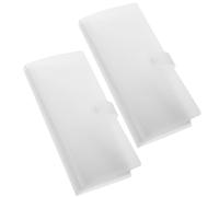 jojofuny 2pezzi Album Per Biglietti Trasparente Con Chiusura Organizer Per Biglietti Viaggio e Resistente