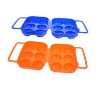jojofuny 2pezzi Porta Uova Da Frigorifero Con Maniglia Contenitore Portatile Per Trasporto e Viaggio Vassoio Per Uova in Plastica Con Coperchio Da Campeggio e Cucina
