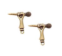 jojofuny 2pezzi Portachiavi Forma Di Microfono Decorativo e Resistente Per Appendere Per Borse e