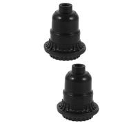 jojofuny 2pezzi Portalampada Catena Con Interruttore Per Lampade Da Tavolo Lampade Sospensione e Applique Base Lampo Nera Resistente Compatibile Con Lampadine Led e Accessori Per