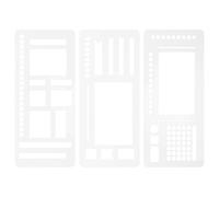 jojofuny 3 Modelli di Stencil per diario - Stencil in plastica per Planner per Scrivere e dipingere - Modelli di Album riutilizzabili per diario, Blocco Note, Forniture artistiche, Ufficio e Studio