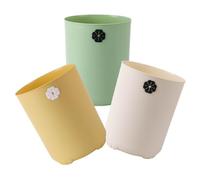 jojofuny 3 Pezzi Cestino da Scrivania Mini da 3,7, Stile Cartone | Design Semplice e Delicato, Apertura Ampia, Leggero e Poco Fragile, per Studenti e Ufficio
