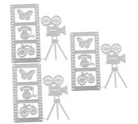 jojofuny 3 Pezzi Fustelle di Taglio Mestiere Album Artigiani Facendo Il Taglio Scrapbooking Fustellati Stencil Libro di Scarto Artigianato Silver Acciaio Carbonio