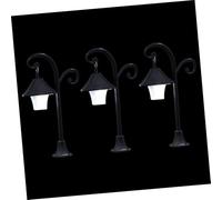 jojofuny 3 Pezzi Lampada da Libreria a Forma di Lanterna Classica in Abs Nero, Wireless Facile Installazione per Ambiente di Bambole o Terrario