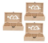 jojofuny 3 Pezzi Scatola di Legno Piccolo mestiere scatole di immagazzinaggio Titolare Custodia da Cucito Porta Aghi Custodia per spilli da Cucito Supporto per lavori di Cucito