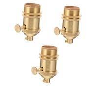 jojofuny 3 Pz Portalampada retrò kitchen light lampade da tavola lucine led decorative illuminae wall light portalampada a stecca lampadine portalampada in metallo presa luce rame Golden