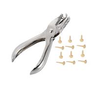 jojofuny 3 Set Corna per Unghie Ufficio Un Pugno Scrapbooking Crimpare Premere Buco Kraftwerk Utensili Perforatore Carta Fermagli Metallici Forniture Fai da Te Ferro da Stiro 200 Pezzi*3