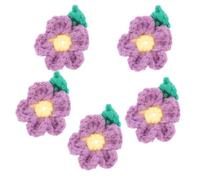 jojofuny 3 Set Decorazioni Floreali All Uncinetto Per Abbigliamento Diy Accessori Eleganti Per Stile Per Riparazioni E Progetti Cucito Colore Casuale 5 Pezzi * 3