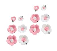 jojofuny 3 Set Kit Materiali per Gioielli DIY Accessori Ceramica con Ciondoli Sakura Bianchi E Rosa Decorazioni Creative per Artigianato E Feste 12 Pezzi*3
