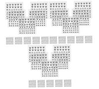 jojofuny 3 Set Patch per Trapano Viso Scrapbooking Adesivi per L'artigianato Abbellimenti di Album Face Gioielli per I Festival Strass Viso Acrilico Silver 10 Fogli*3