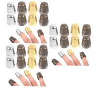 jojofuny 3 Set Proteggi Dita Cucito Rame Antiscivolo Dita Protettive per Cucito E Riparazioni Tessuti Professionale Riutilizzabile per Fai da Te Leggero E Compatto Compleanno 8 Pezzi * 3