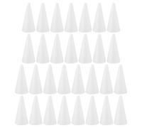 jojofuny 30 Pezzi Cono in Schiuma Bianco, Modellazione DIY, Albero Natale | Forma Conica, Uso Asilo e Progetto Creativo, Materiale in Schiuma