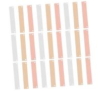 jojofuny 30 Pezzi Etichette Metalliche Rettangolari Doppio per Incisione Superfice Liscia Charm per Gioielli Fai da Te Collane e Bracciali Argento Oro Rosa