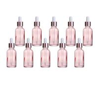 jojofuny 30 Pezzi Flaconi Contagocce Riutilizzabili in Vetro Rosa Pesca 30Ml per Oli Essenziali Dosaggio Preciso Bottiglie da Viaggio Compatte per Cosmetici Fai da Te e