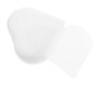 jojofuny 30 Pezzi Rete a Forma di Cuore Bianco in PE per Ricamo e Uncinetto Funzione Protettiva e Design Traspirante per Scarpe e Borse