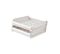 jojofuny 30griglie Contenitore Per Uova Impilabile Scatola Per Conservare Uova Design Due Per Frigorifero Bianco