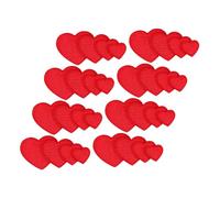jojofuny 32 pezzi Toppe Termoadesive Cuore Ricamate Rosse per Jeans Cappelli Zaini DIY Patch Applicazione Facile Decorazione