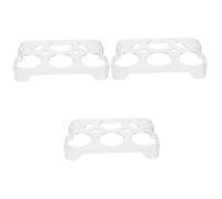 jojofuny 3pezzi Contenitore Per Uova Refrigeratore Scatola Trasparente Per Uova Portauova Impilabile Protezione Anti-collisione Frigorifero Piano Di Lavoro