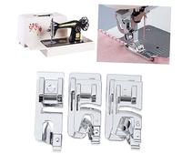 jojofuny 3Pezzi Piedino Multifunzionale Arrotolato per Macchina da Cucire Set per Cucito Domestico Compatibile con Macchine da Cucire Standard Facile da Installare